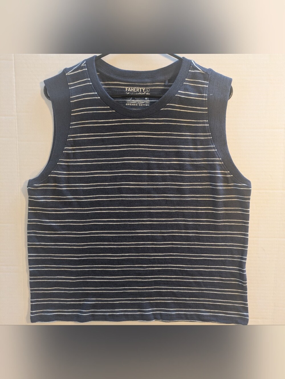 Faherty Navy and White Striped Tank Top- M (NWOT)